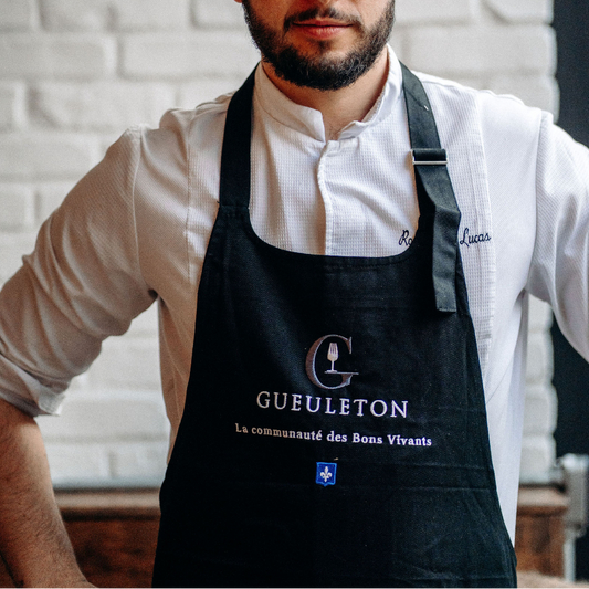 Tablier en toile noir Gueuleton, taille unique